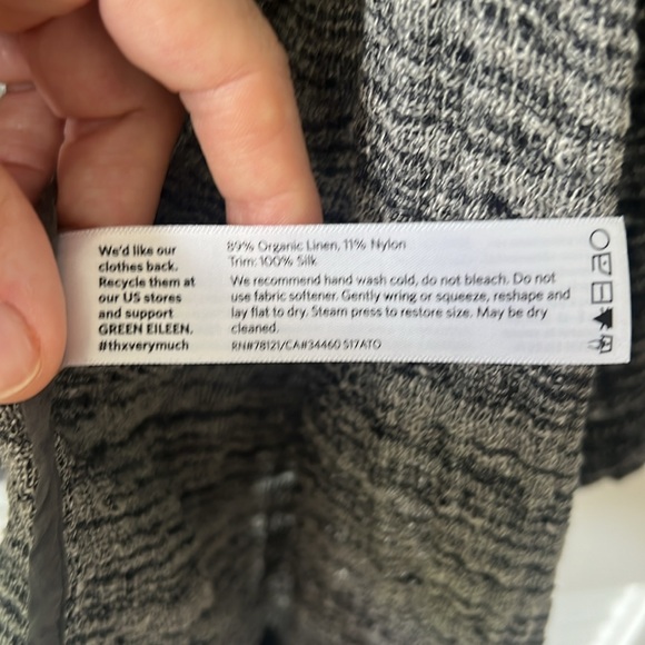 Eileen Fisher open front lightweight 3/4 sleeve cardigan / jacket - Picture 4 of 4